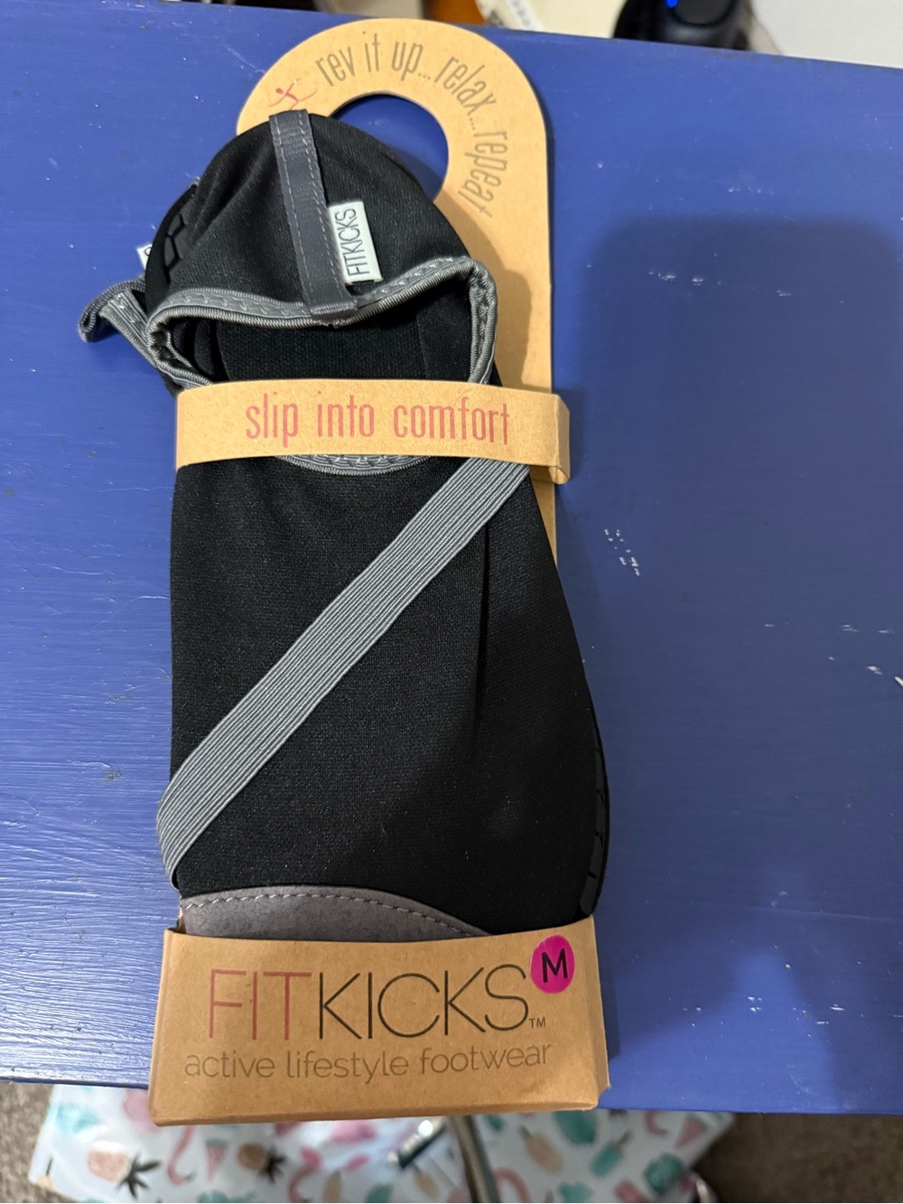 FitKicks Women's Black Athletic Socks - Slip-On Comfort